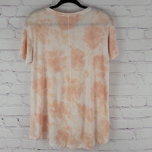 American Eaglen Tie-Dye Short Sleeve T-shirt. Size XS. White and Peach - Picture 2 of 5